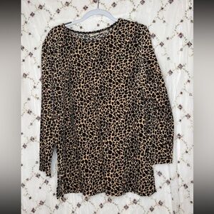 Leopard Print Long Sleeve Top